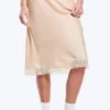 Satin Lace Midi Skirt – Dusty Pink Satin Lace Midi Skirt – Dusty Pink