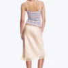 Satin Lace Midi Skirt – Dusty Pink Satin Lace Midi Skirt – Dusty Pink
