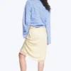 Satin Lace Midi Skirt – Light Dusty Beige Satin Lace Midi Skirt – Light Dusty Beige