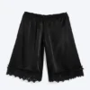 Satin Lace Shorts – Black Satin Lace Shorts – Black