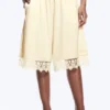 Satin Lace Shorts – Dusty White Satin Lace Shorts – Dusty White