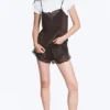 Satin Lace Top – Dark Brown Satin Lace Top – Dark Brown