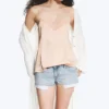 Satin Lace Top – Light Dusty Peach Satin Lace Top – Light Dusty Peach