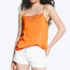 Satin Lace Top – Orange Satin Lace Top – Orange