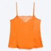 Satin Lace Top – Orange Satin Lace Top – Orange