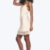Satin Lace-Trim Slip-Dress – Light Dusty Beige Satin Lace-Trim Slip-Dress – Light Dusty Beige