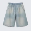 Saturn Loose Fit Pull-On Denim Shorts – Port Blue – Light Blue Saturn Loose Fit Pull-On Denim Shorts – Port Blue – Light Blue
