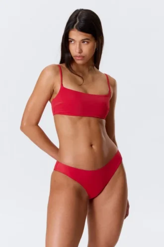 Scoop Bikini Bottoms – Bright Red