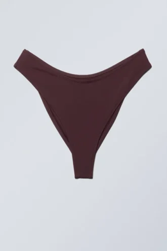 Scoop Bikini Bottoms – Dark Maroon