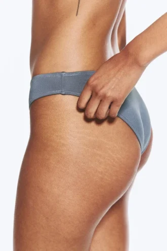 Scoop Bikini Bottoms – Dusty Medium Blue