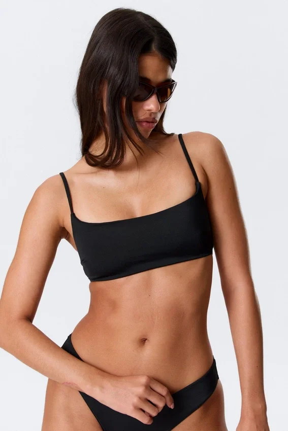Scoop Neck Bikini Top – Black Scoop Neck Bikini Top – Black