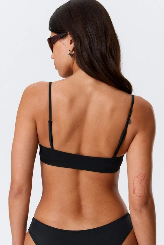 Scoop Neck Bikini Top – Black Scoop Neck Bikini Top – Black