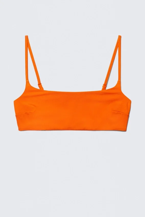 Scoop Neck Bikini Top – Bright Orange Scoop Neck Bikini Top – Bright Orange