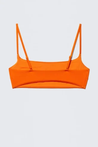 Scoop Neck Bikini Top – Bright Orange