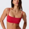 Scoop Neck Bikini Top – Bright Red
