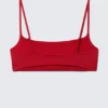 Scoop Neck Bikini Top – Bright Red