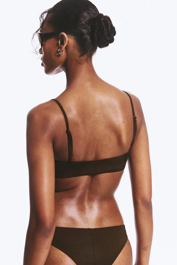 Scoop Neck Bikini Top – Dark Brown Scoop Neck Bikini Top – Dark Brown