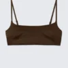 Scoop Neck Bikini Top – Dark Brown Scoop Neck Bikini Top – Dark Brown