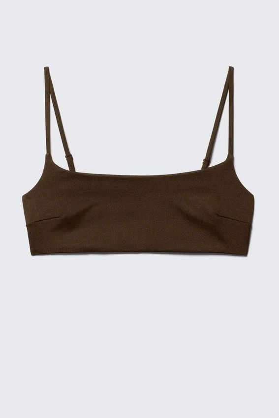Scoop Neck Bikini Top – Dark Brown Scoop Neck Bikini Top – Dark Brown