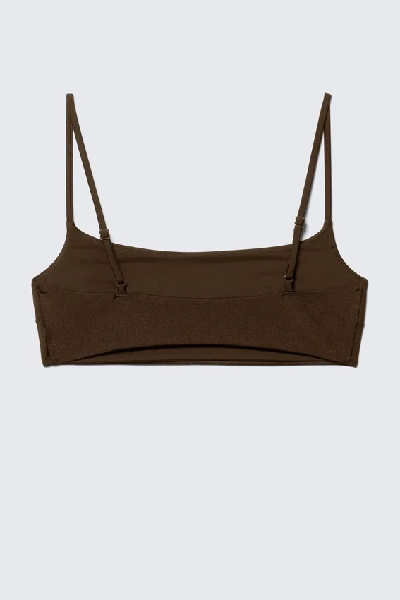 Scoop Neck Bikini Top – Dark Brown Scoop Neck Bikini Top – Dark Brown