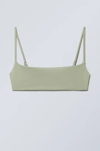 Scoop Neck Bikini Top – Light Khaki Green Scoop Neck Bikini Top – Light Khaki Green