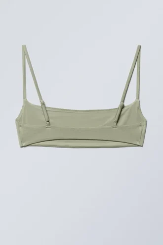 Scoop Neck Bikini Top – Light Khaki Green Scoop Neck Bikini Top – Light Khaki Green