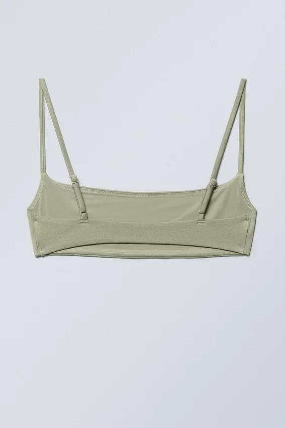Scoop Neck Bikini Top – Light Khaki Green Scoop Neck Bikini Top – Light Khaki Green