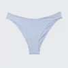 Scooped High-Cut Bikini Bottoms – Shiny Light Blue