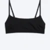 Scooped Soft Cotton Bra – Black Scooped Soft Cotton Bra – Black