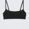 Scooped Soft Cotton Bra – Black Scooped Soft Cotton Bra – Black