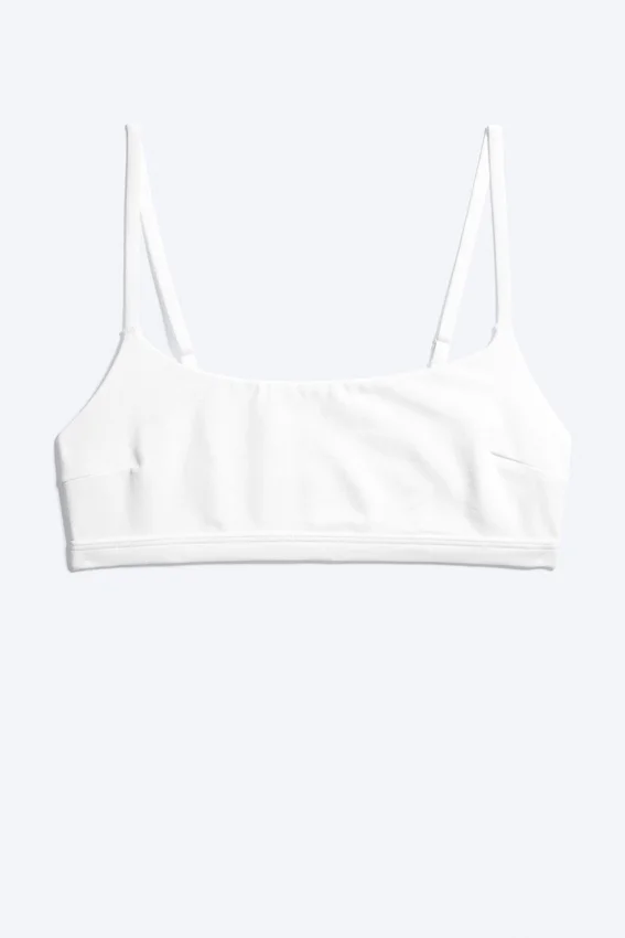 Scooped Soft Cotton Bra – White Scooped Soft Cotton Bra – White