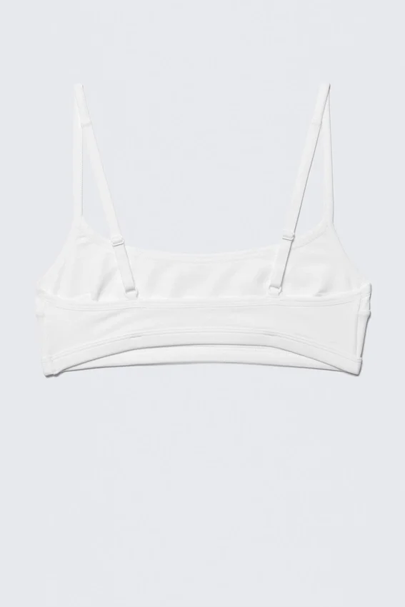 Scooped Soft Cotton Bra – White Scooped Soft Cotton Bra – White