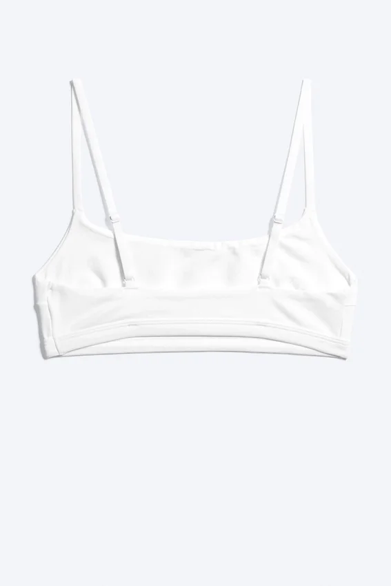 Scooped Soft Cotton Bra – White Scooped Soft Cotton Bra – White