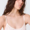 Scooped Swirly Lace Bra – White Scooped Swirly Lace Bra – White