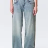 Scooped Waist Barrel Workwear Jeans – Hypnos Blue – Medium Blue Scooped Waist Barrel Workwear Jeans – Hypnos Blue – Medium Blue