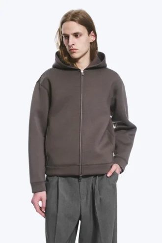 Scuba Zip Hoodie – Dark Mole
