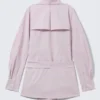 Sculpted Cotton Shirt Dress – Dusty Pink Sculpted Cotton Shirt Dress – Dusty Pink