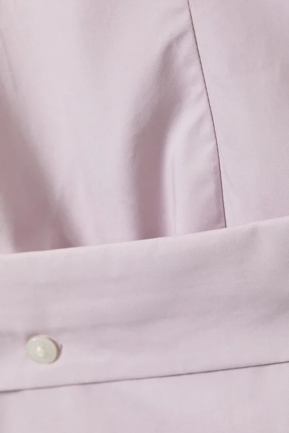 Sculpted Cotton Shirt Dress – Dusty Pink Sculpted Cotton Shirt Dress – Dusty Pink