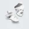 Sculpted Earrings – Silver Sculpted Earrings – Silver