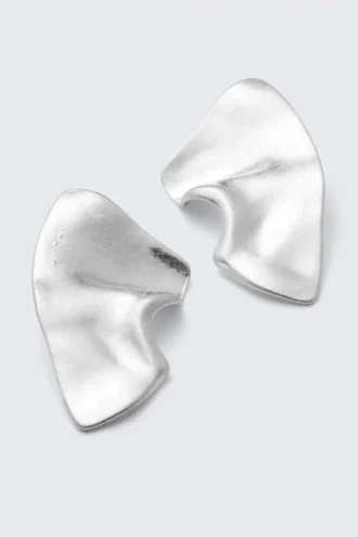 Sculpted Earrings – Silver