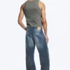 Sculpted Low Rise Loose Tapered Leg Jeans – Baltic Blue – Dark Blue Sculpted Low Rise Loose Tapered Leg Jeans – Baltic Blue – Dark Blue