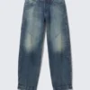 Sculpted Low Rise Loose Tapered Leg Jeans – Baltic Blue – Dark Blue Sculpted Low Rise Loose Tapered Leg Jeans – Baltic Blue – Dark Blue