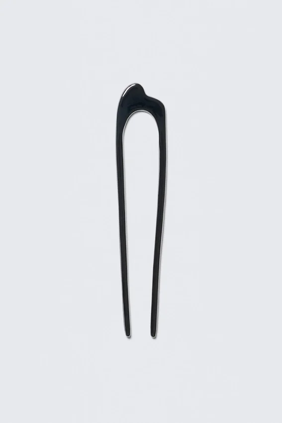 Sculptural Metal Hair Pin – Charcoal Sculptural Metal Hair Pin – Charcoal