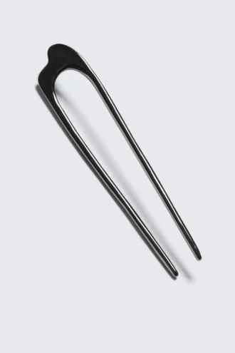 Sculptural Metal Hair Pin – Charcoal