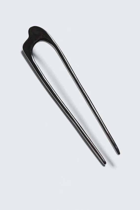 Sculptural Metal Hair Pin – Charcoal Sculptural Metal Hair Pin – Charcoal