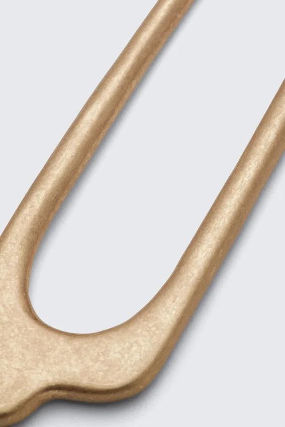 Sculptural Metal Hair Pin – Warm Gold Sculptural Metal Hair Pin – Warm Gold
