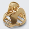 Sculptural Mini Hair Claw – Warm Gold Sculptural Mini Hair Claw – Warm Gold