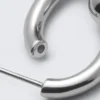 Sculptural Open-Ended Hoop Earrings – Silver Sculptural Open-Ended Hoop Earrings – Silver