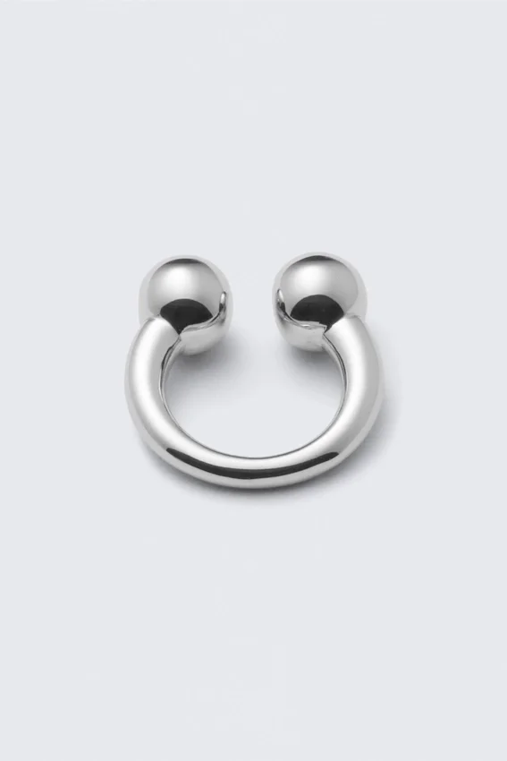 Sculptural Open-Ended Ring – Silver Sculptural Open-Ended Ring – Silver