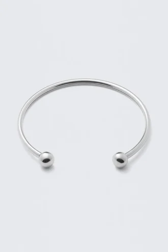 Sculptural Polished Open Necklace – Silver Sculptural Polished Open Necklace – Silver